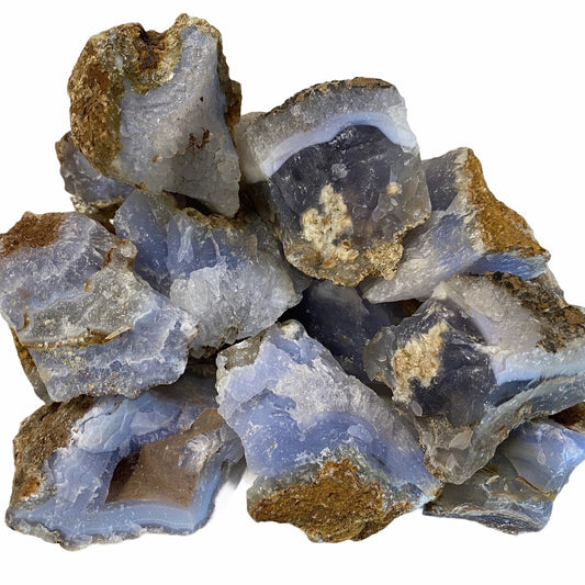 1kg Blue Lace Agate Stone Tumbling Rough Rock